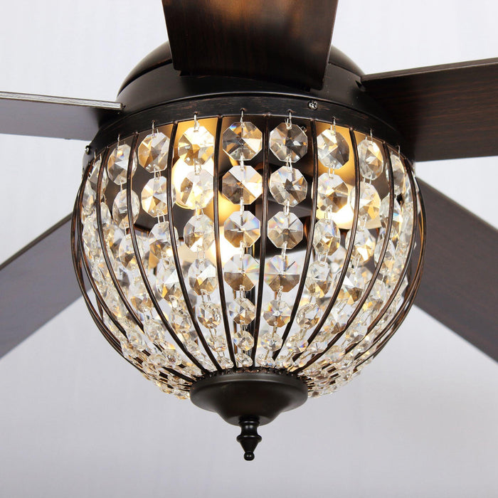 52" Varanasi Traditional Downrod Mount Ceiling Fan with Lighting and Remote Control - Sweatfully