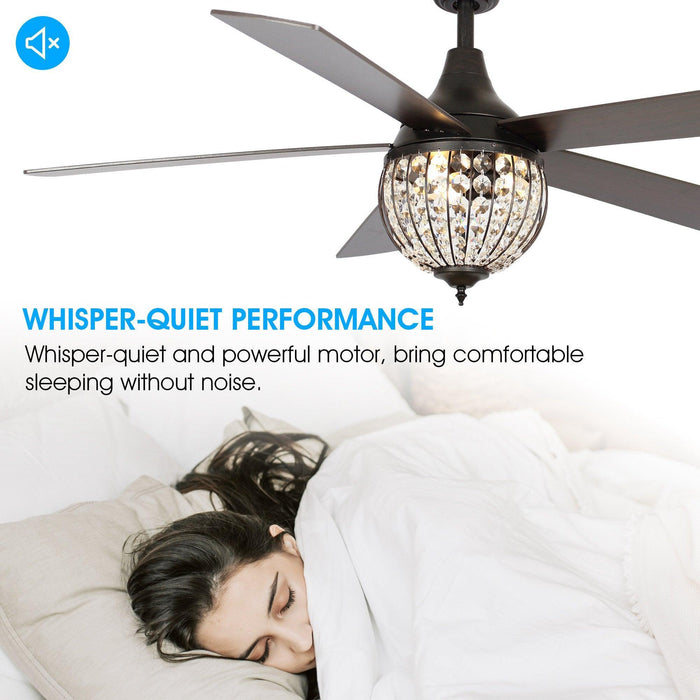 52" Varanasi Traditional Downrod Mount Ceiling Fan with Lighting and Remote Control - Sweatfully