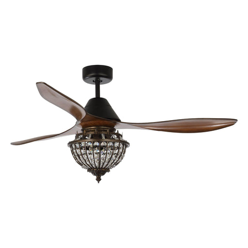 52" Vicky Farmhouse DC Motor Downrod Mount Reversible Ceiling Fan with Lighting and Remote Control - Sweatfully