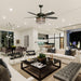 52" Wethington Modern Downrod Mount Reversible Crystal Ceiling Fan with Lighting and Remote Control - Sweatfully