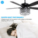52" Wethington Modern Downrod Mount Reversible Crystal Ceiling Fan with Lighting and Remote Control - Sweatfully