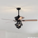 52" Wilburton Industrial Downrod Mount Reversible Ceiling Fan with Lighting and Remote Control - Sweatfully