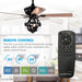 52" Wilburton Industrial Downrod Mount Reversible Ceiling Fan with Lighting and Remote Control - Sweatfully