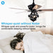 52" Wilburton Industrial Downrod Mount Reversible Ceiling Fan with Lighting and Remote Control - Sweatfully