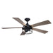 52" Windmill Industrial Downrod Mount Reversible Ceiling Fan with Lighting and Remote Control - Sweatfully