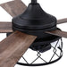 52" Windmill Industrial Downrod Mount Reversible Ceiling Fan with Lighting and Remote Control - Sweatfully