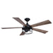 52" Windmill Industrial Downrod Mount Reversible Ceiling Fan with Lighting and Remote Control - Sweatfully
