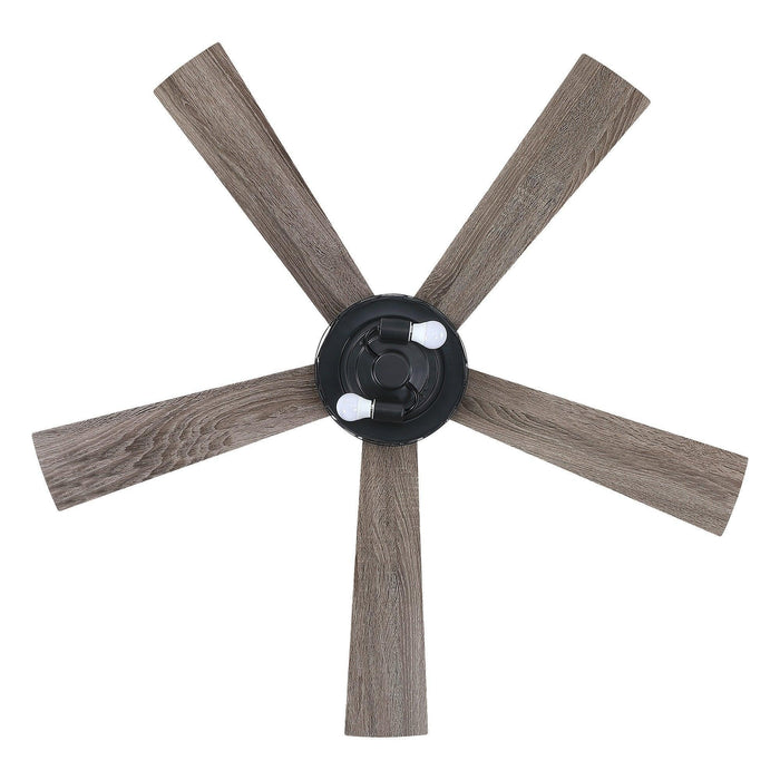 52" Windmill Industrial Downrod Mount Reversible Ceiling Fan with Lighting and Remote Control - Sweatfully