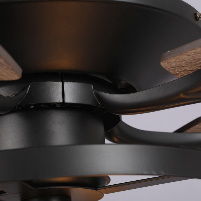 52" Wisner Industrial Downrod Mount Reversible Ceiling Fan with Lighting and Remote Control - Sweatfully