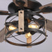 52" Wisner Industrial Downrod Mount Reversible Ceiling Fan with Lighting and Remote Control - Sweatfully