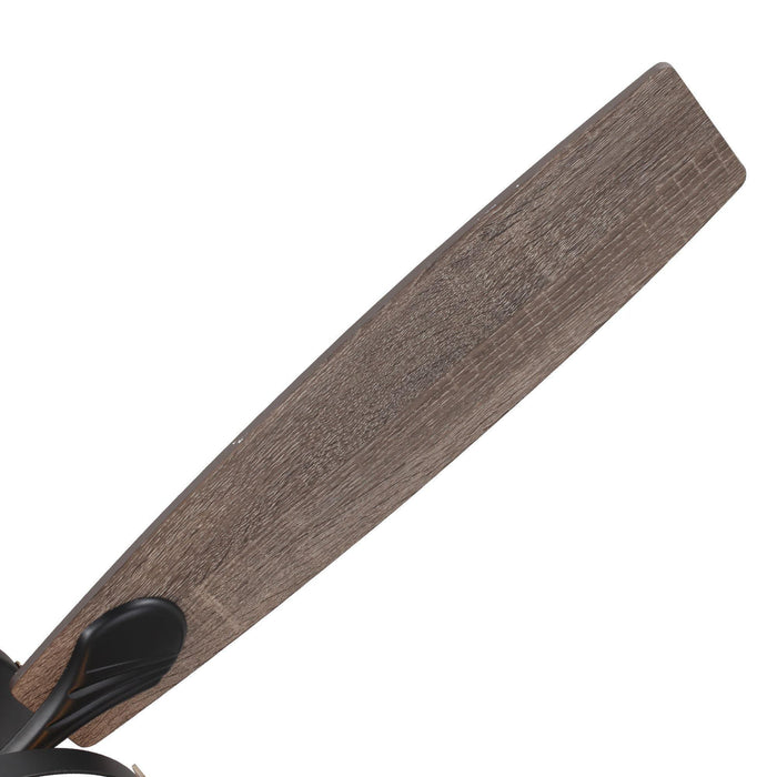 52" Wisner Industrial Downrod Mount Reversible Ceiling Fan with Lighting and Remote Control - Sweatfully