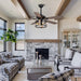 52" Wisner Industrial Downrod Mount Reversible Ceiling Fan with Lighting and Remote Control - Sweatfully