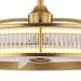 Perimost 29 Inch Lynn Golden Downrod Mount Luxury Fandelier with Remote Control - Sweatfully