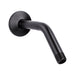 8 in. Stainless Steel Shower Head Extension Arm with Flange (Black Finish) - Sweatfully