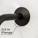 8 in. Stainless Steel Shower Head Extension Arm with Flange (Black Finish) - Sweatfully