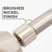 8 in. Stainless Steel Shower Head Extension Arm with Flange (Brushed Nickel Finish) - Sweatfully