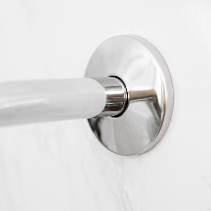 8 in. Stainless Steel Shower Head Extension Arm with Flange (Chrome Finish) - Sweatfully