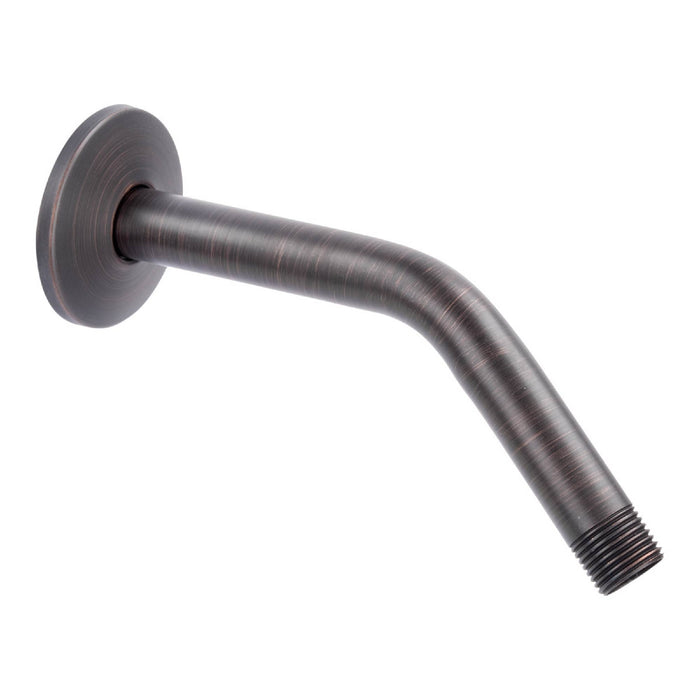 8 in. Stainless Steel Shower Head Extension Arm with Flange (Oil-Rubbed Bronze Finish) - Sweatfully