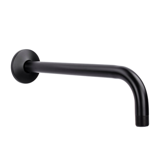 12 in. L-Shaped Shower Head Extension Arm (Black Finish) - Sweatfully