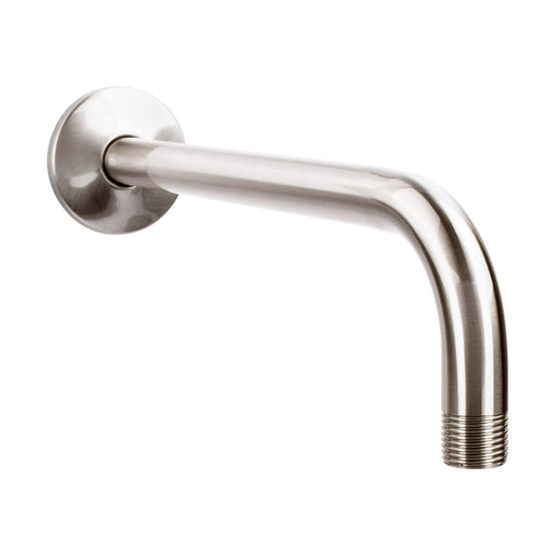 12 in. L-Shaped Shower Head Extension Arm (Brushed Nickel Finish) - Sweatfully