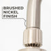 12 in. L-Shaped Shower Head Extension Arm (Brushed Nickel Finish) - Sweatfully