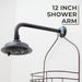 12 in. L-Shaped Shower Head Extension Arm (Oil-Rubbed Bronze Finish) - Sweatfully