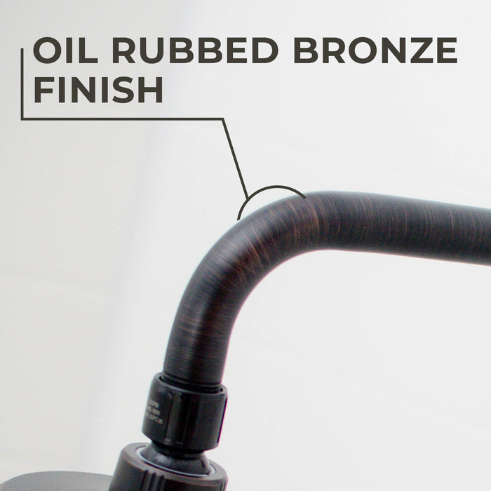 12 in. L-Shaped Shower Head Extension Arm (Oil-Rubbed Bronze Finish) - Sweatfully