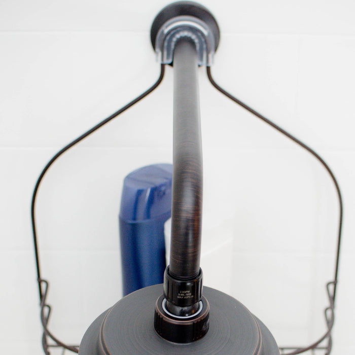 12 in. L-Shaped Shower Head Extension Arm (Oil-Rubbed Bronze Finish) - Sweatfully