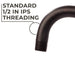 12 in. L-Shaped Shower Head Extension Arm (Oil-Rubbed Bronze Finish) - Sweatfully