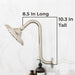 10.5 in. S-Shaped Stainless Steel Shower Head Extension Arm (Brushed Nickel Finish) - Sweatfully