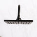 16 in. High-Arc Hook Shower Head Extension Arm (Black Finish) - Sweatfully