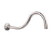 16 in. High-Arc Hook Shower Head Extension Arm (Brushed Nickel Finish) - Sweatfully