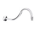 16 in. High-Arc Hook Shower Head Extension Arm (Chrome Finish) - Sweatfully
