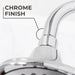 16 in. High-Arc Hook Shower Head Extension Arm (Chrome Finish) - Sweatfully