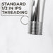 16 in. High-Arc Hook Shower Head Extension Arm (Chrome Finish) - Sweatfully