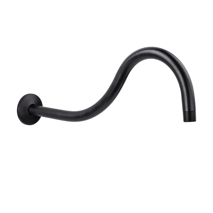 16 in. High-Arc Hook Shower Head Extension Arm (Oil-Rubbed Bronze Finish) - Sweatfully