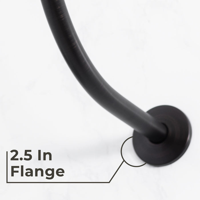 16 in. High-Arc Hook Shower Head Extension Arm (Oil-Rubbed Bronze Finish) - Sweatfully