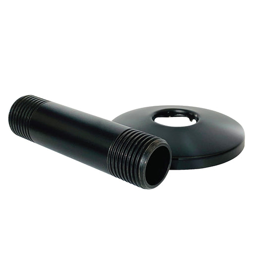 3 in. Shower Arm for Ceiling-Mounted Rainfall Showerhead (Black Finish) - Sweatfully