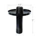 3 in. Shower Arm for Ceiling-Mounted Rainfall Showerhead (Black Finish) - Sweatfully