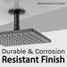 3 in. Shower Arm for Ceiling-Mounted Rainfall Showerhead (Black Finish) - Sweatfully
