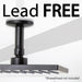 3 in. Shower Arm for Ceiling-Mounted Rainfall Showerhead (Black Finish) - Sweatfully