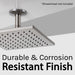 3 in. Shower Arm for Ceiling-Mounted Rainfall Showerhead (Brushed Nickel Finish) - Sweatfully