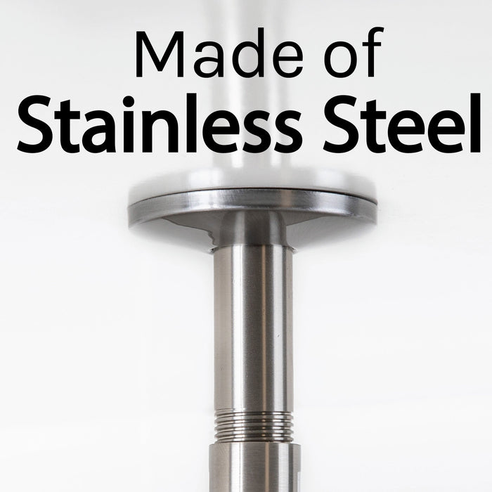3 in. Shower Arm for Ceiling-Mounted Rainfall Showerhead (Brushed Nickel Finish) - Sweatfully