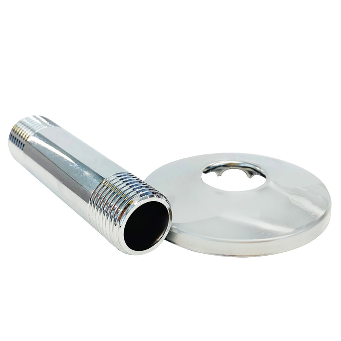 3 in. Shower Arm for Ceiling-Mounted Rainfall Showerhead (Chrome Finish) - Sweatfully
