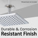 3 in. Shower Arm for Ceiling-Mounted Rainfall Showerhead (Chrome Finish) - Sweatfully