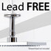 3 in. Shower Arm for Ceiling-Mounted Rainfall Showerhead (Chrome Finish) - Sweatfully