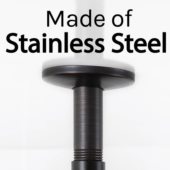 3 in. Shower Arm for Ceiling-Mounted Rainfall Showerhead (Oil-Rubbed Bronze Finish) - Sweatfully