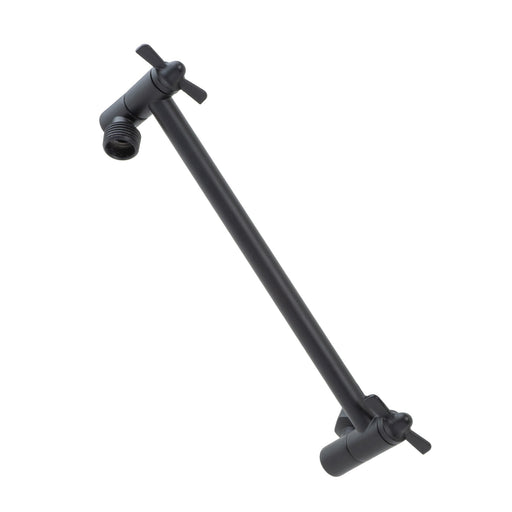 10 in. Solid Brass Shower Head Extension Arm (Black Finish) - Sweatfully