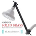 10 in. Solid Brass Shower Head Extension Arm (Black Finish) - Sweatfully