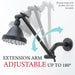 10 in. Solid Brass Shower Head Extension Arm (Black Finish) - Sweatfully